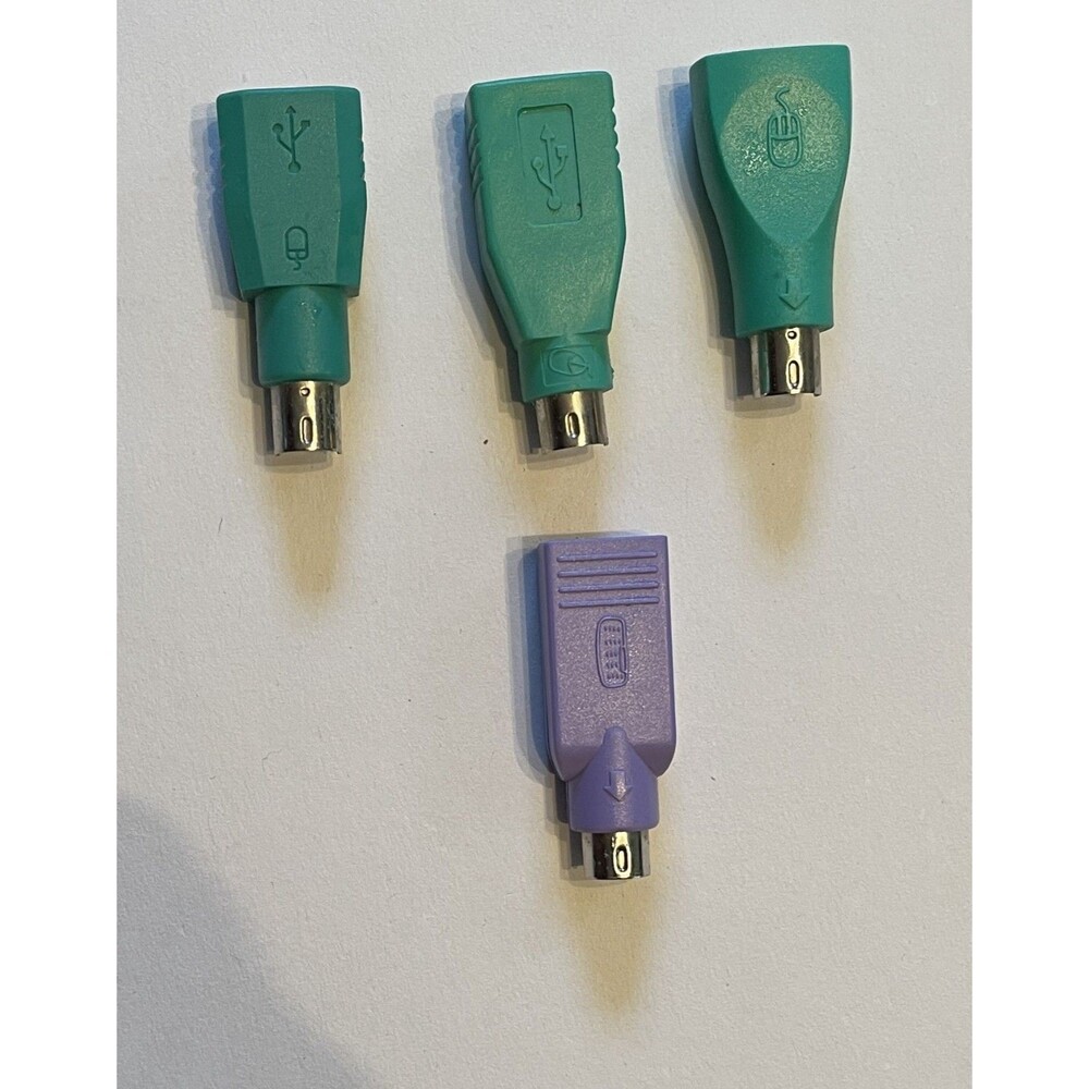 USB A FEMALE TO PS/2 MALE ADAPTER LOT of 4